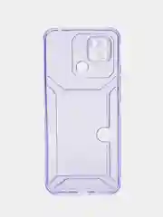 Лавандовый чехол с карманом для карт Xiaomi Redmi 10/Poco C40, прозрачный