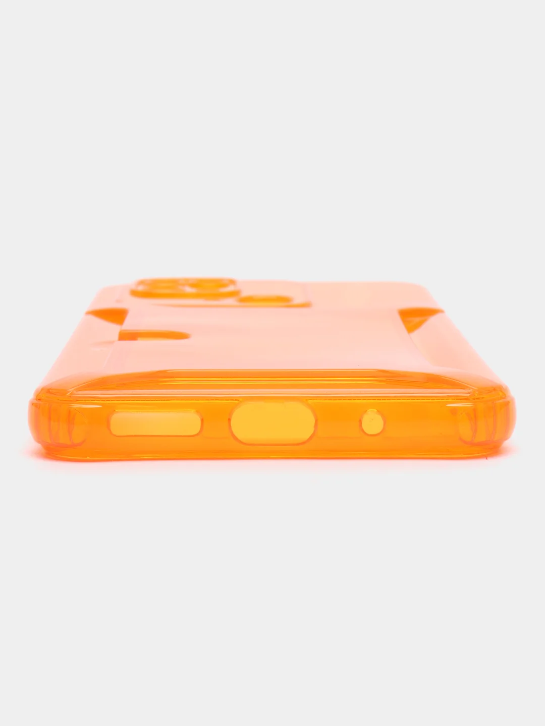 Оранжевый чехол с карманом для карт Xiaomi Redmi 10/Poco C40, прозрачный