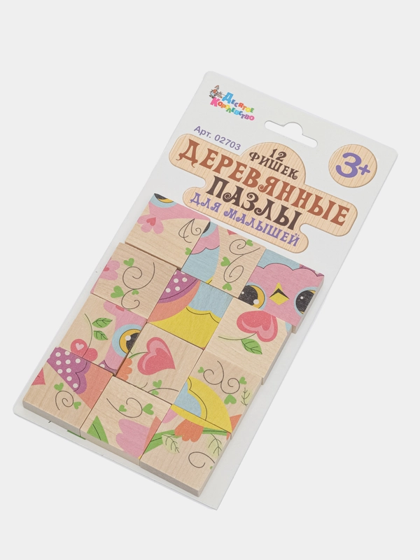 Деревянные пазлы для малышей "Совушка"