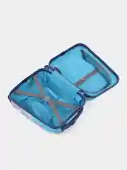 Лазурный детский чемодан на колесах, пластиковый, ручная кладь