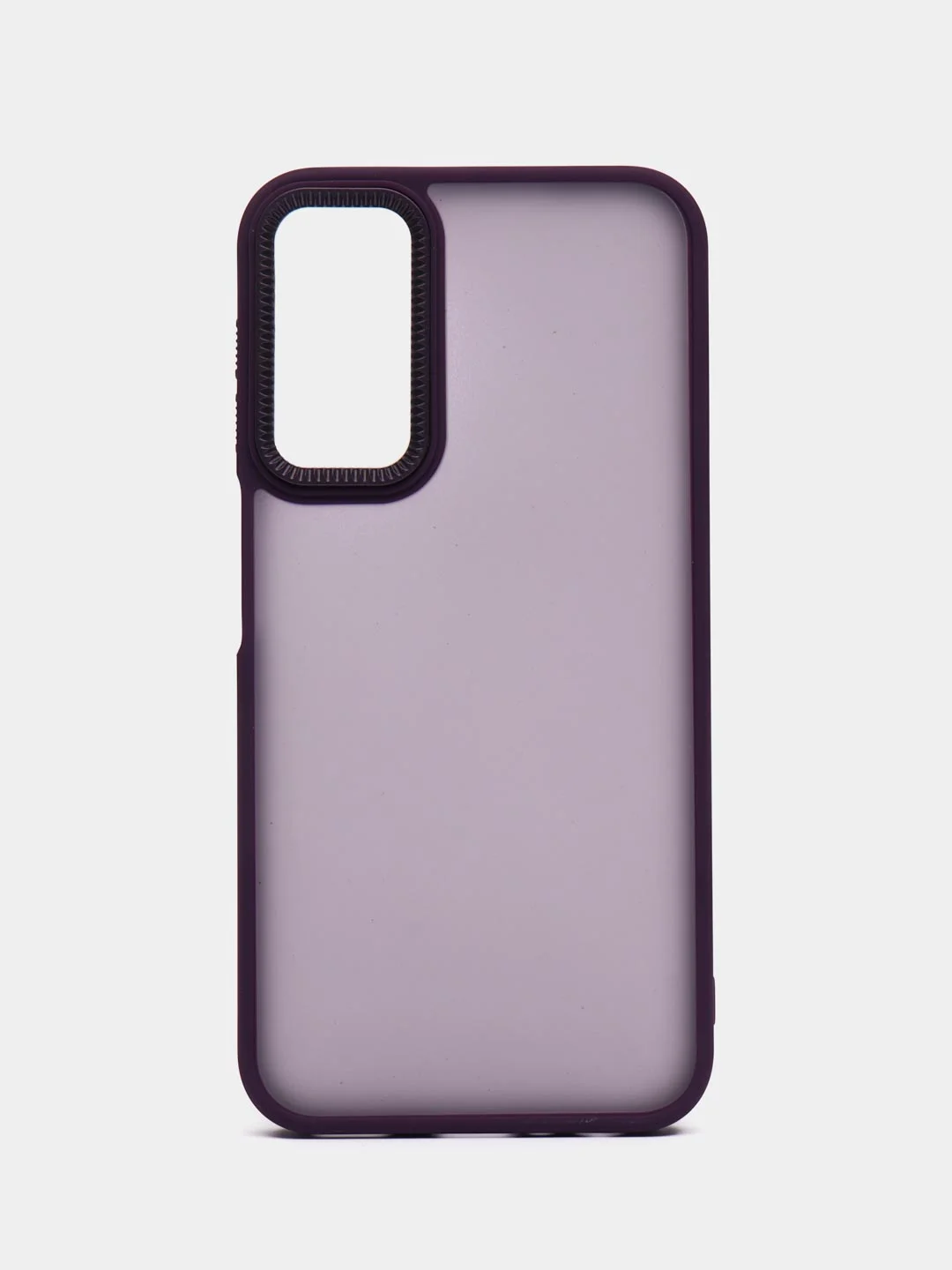 Пурпурный чехол матовый для Samsung Galaxy A24, пластиковый, полупрозрачный, с глянцевой рамкой