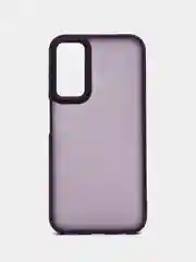 Пурпурный чехол матовый для Samsung Galaxy A24, пластиковый, полупрозрачный, с глянцевой рамкой