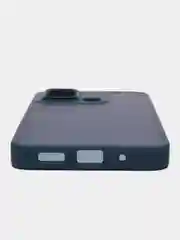Темно-синий чехол матовый для Xiaomi Redmi 12C, пластиковый, полупрозрачный, с глянцевой рамкой