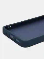 Темно-синий чехол матовый для Xiaomi Redmi 12C, пластиковый, полупрозрачный, с глянцевой рамкой