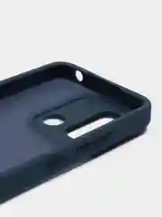 Темно-синий чехол матовый для Xiaomi Redmi 12C, пластиковый, полупрозрачный, с глянцевой рамкой