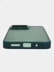 Зеленый чехол матовый для Xiaomi Redmi 12, пластиковый, полупрозрачный, с глянцевой рамкой