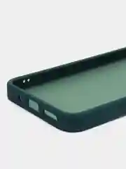 Зеленый чехол матовый для Xiaomi Redmi 12, пластиковый, полупрозрачный, с глянцевой рамкой