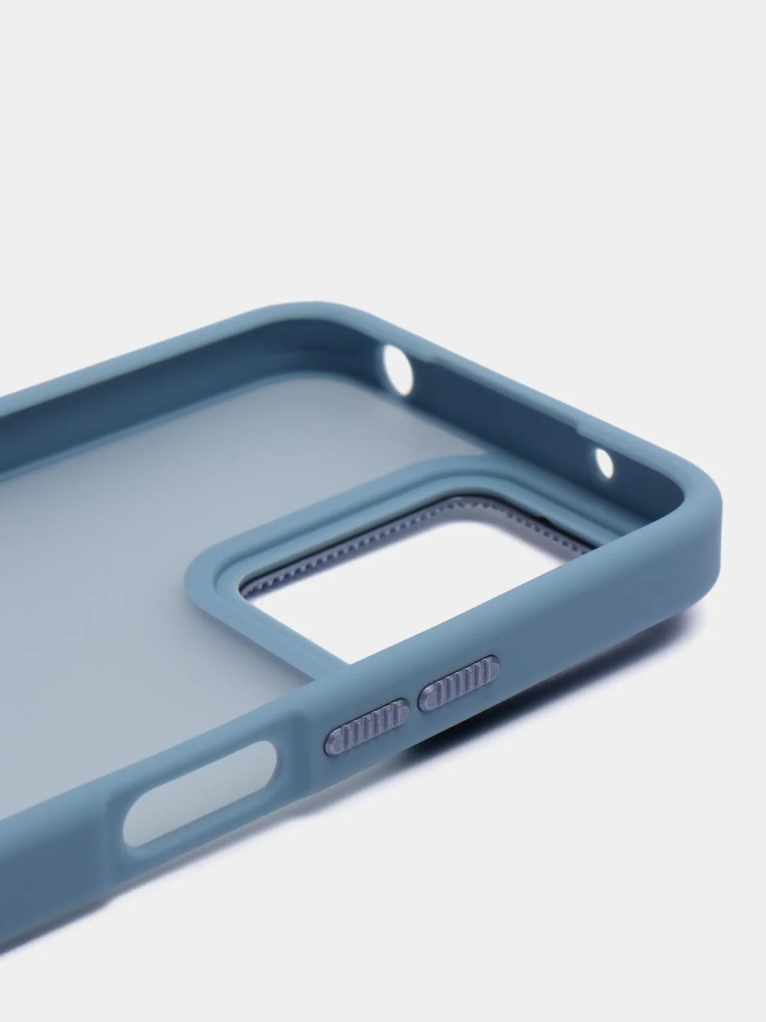 Небесно-голубой чехол матовый для Xiaomi Redmi 12, пластиковый, полупрозрачный, с глянцевой рамкой