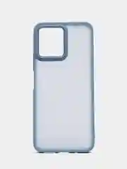Небесно-голубой чехол матовый для Xiaomi Redmi 12, пластиковый, полупрозрачный, с глянцевой рамкой