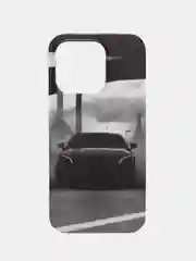 Хром чехол для iPhone 15 Pro, 15 Pro Max / Айфон 15 Про, 15 Про Макс силиконовый, с рисунком