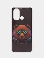 Коричневый чехол для Xiaomi Redmi 12C (Сяоми Редми 12С), силиконовый, с рисунком