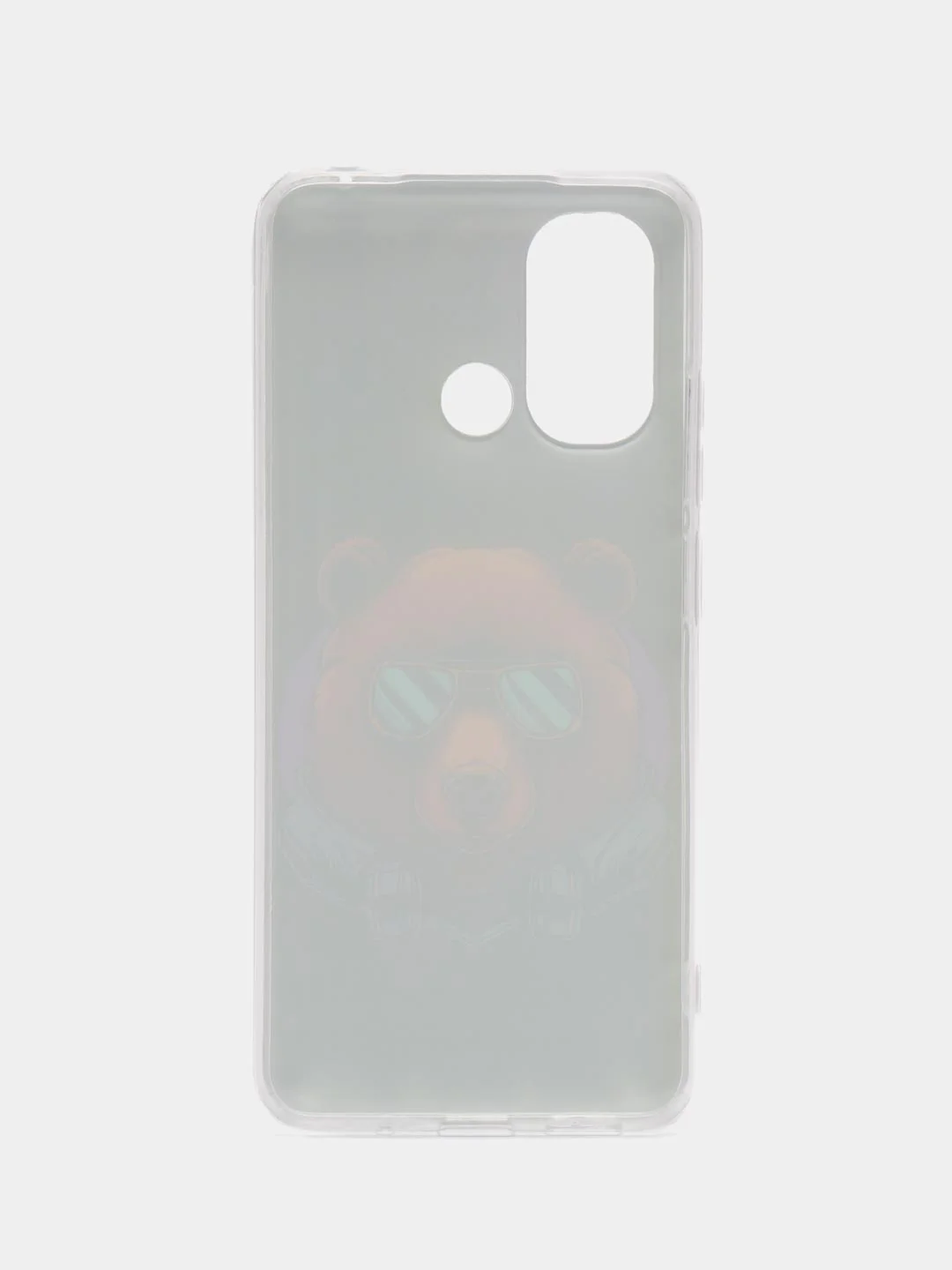 Коричневый чехол для Xiaomi Redmi 12C (Сяоми Редми 12С), силиконовый, с рисунком