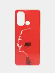 Красный чехол для Xiaomi Redmi 12C (Сяоми Редми 12С), силиконовый, с рисунком
