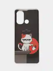 Серый чехол для Xiaomi Redmi 12C (Сяоми Редми 12С), силиконовый, с рисунком