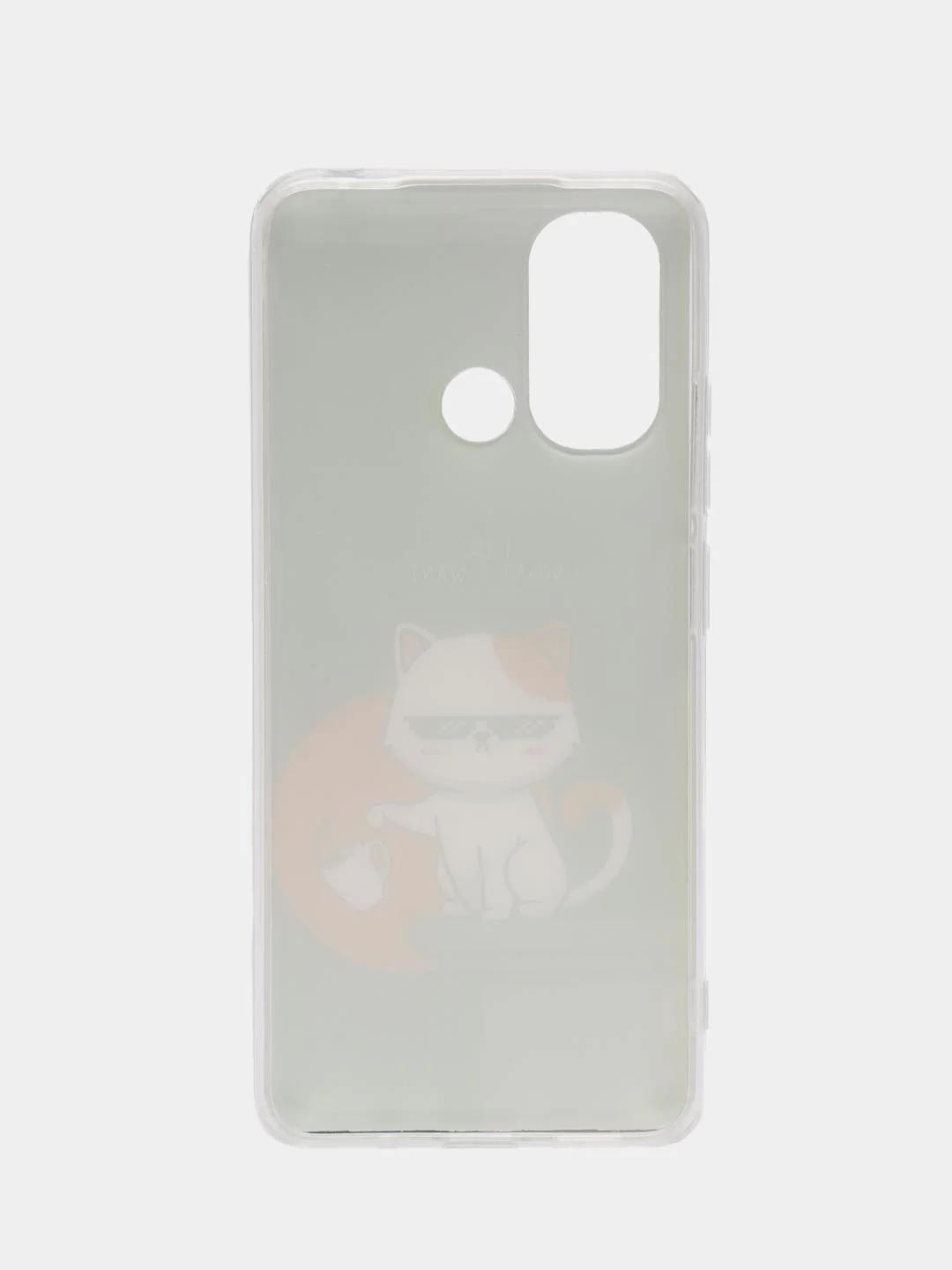 Серый чехол для Xiaomi Redmi 12C (Сяоми Редми 12С), силиконовый, с рисунком