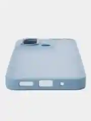 Небесно-голубой чехол матовый для Xiaomi Redmi 12C, пластиковый, полупрозрачный, с глянцевой рамкой
