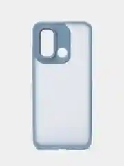 Небесно-голубой чехол матовый для Xiaomi Redmi 12C, пластиковый, полупрозрачный, с глянцевой рамкой