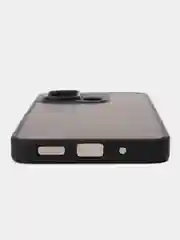 Угольный чехол матовый для Xiaomi Redmi 12C, пластиковый, полупрозрачный, с глянцевой рамкой