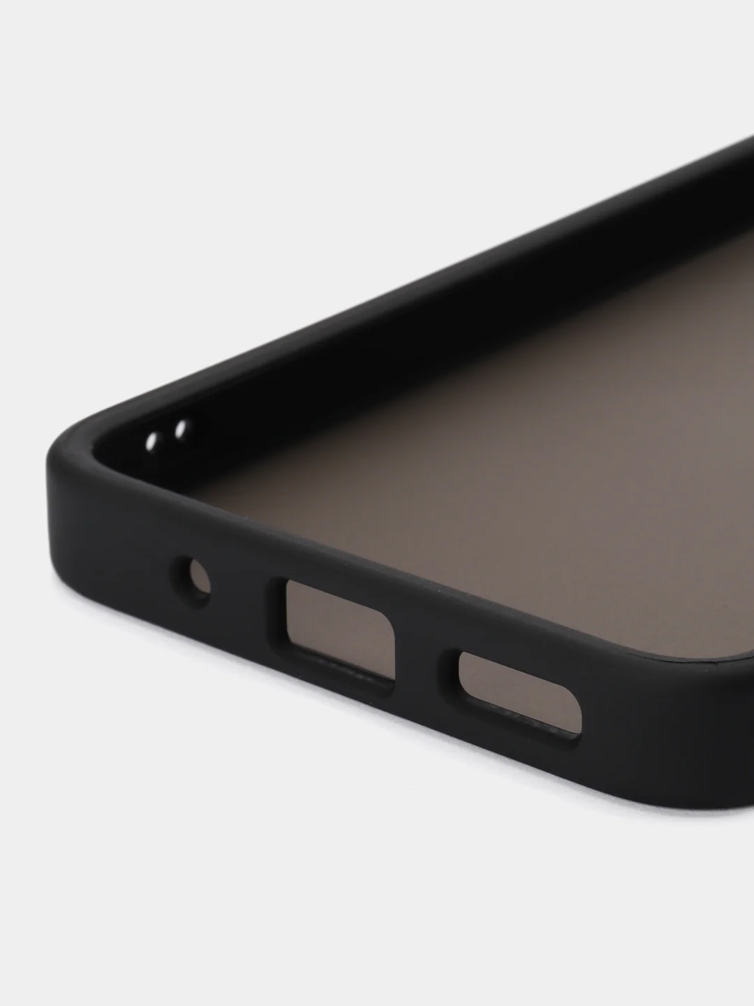 Угольный чехол матовый для Xiaomi Redmi 12C, пластиковый, полупрозрачный, с глянцевой рамкой