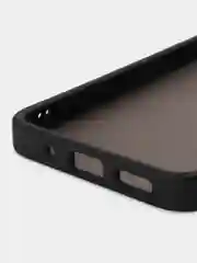 Угольный чехол матовый для Xiaomi Redmi 12C, пластиковый, полупрозрачный, с глянцевой рамкой