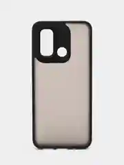 Угольный чехол матовый для Xiaomi Redmi 12C, пластиковый, полупрозрачный, с глянцевой рамкой