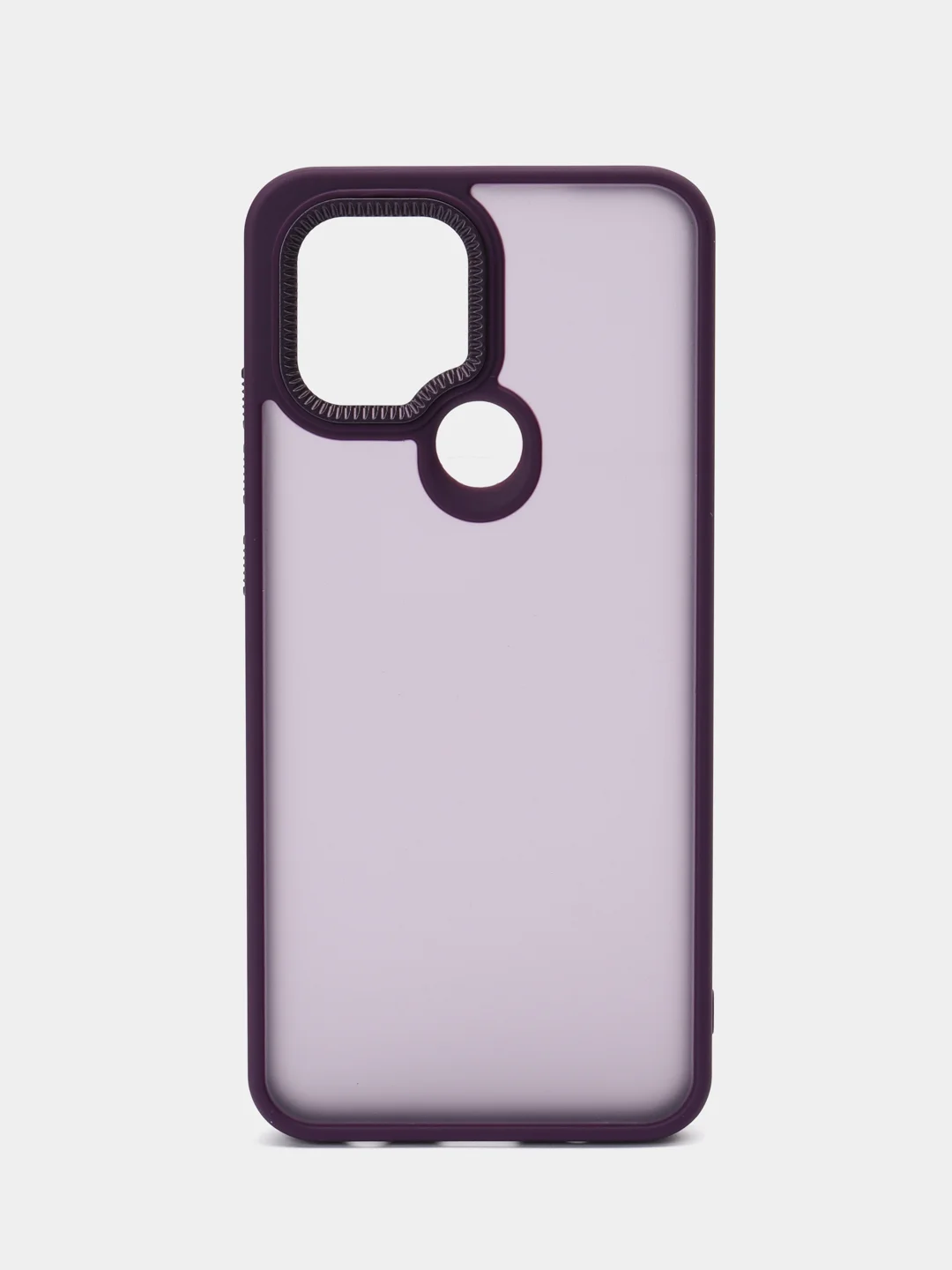 Пурпурный чехол матовый Redmi A1 Plus A2+ Poco C51, пластиковый, полупрозрачный, с глянцевой рамкой