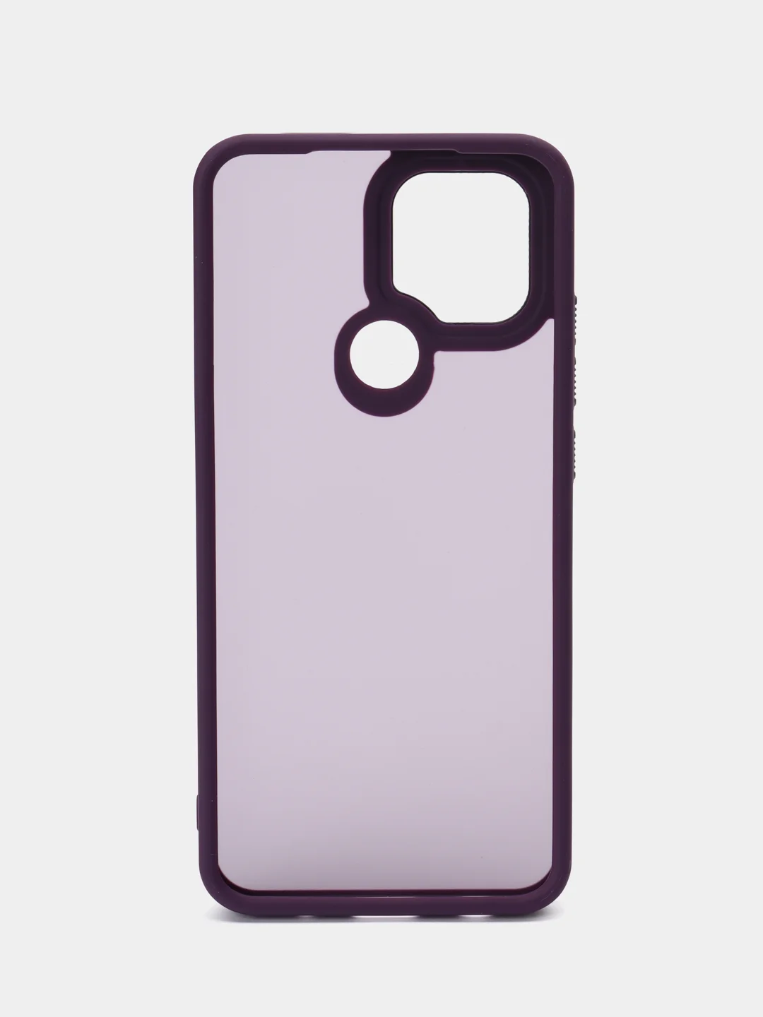 Пурпурный чехол матовый Redmi A1 Plus A2+ Poco C51, пластиковый, полупрозрачный, с глянцевой рамкой