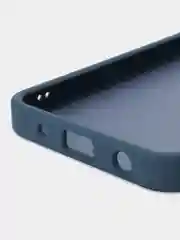 Темно-синий чехол матовый Redmi A1 Plus A2+ Poco C51, пластиковый, полупрозрачный, с глянцевой рамкой