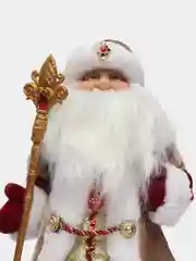 Алый дед мороз музыкальный большой 40 см