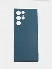 Голубой чехол с бархатом внутри для Samsung S22 ULTRA