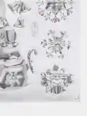 Бронзовый наклейки на окно новогодние, многоразовые, декор на Новый год