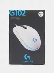 Белый игровая мышь Logitech G102 LightSync, 8000 dpi, 6 кнопок, RGB подсветка