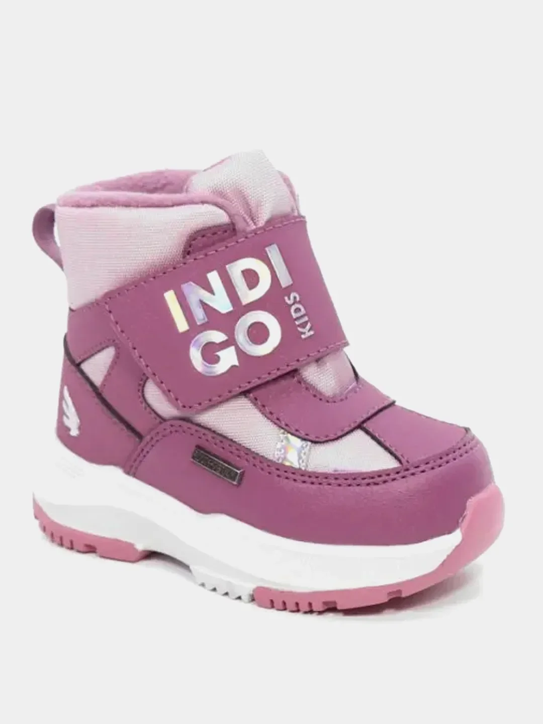 Фиолетовый ботинки детские INDIGO KIDS зимние с шерстяной подкладкой и мембраной