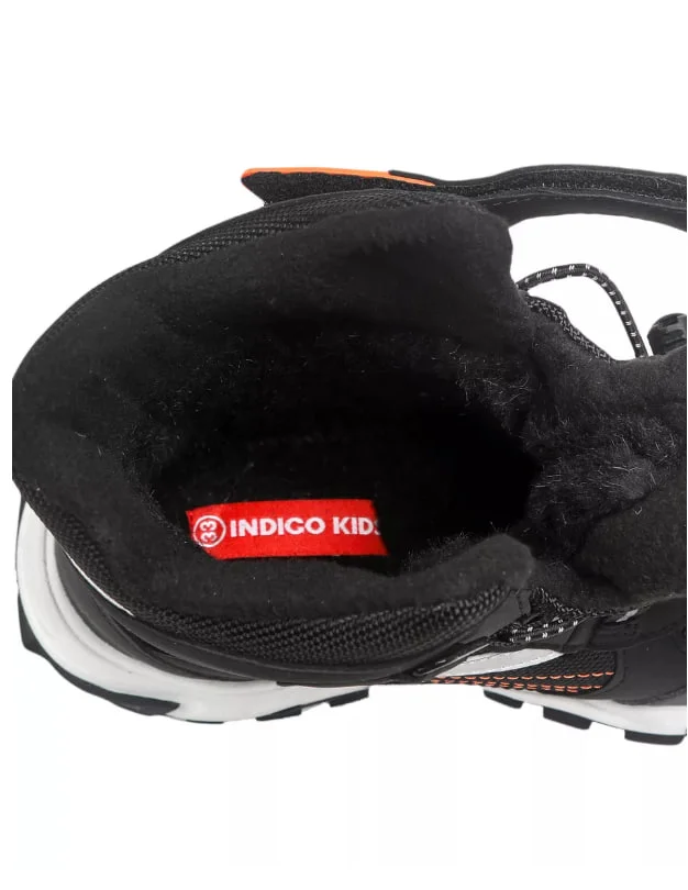 Черный ботинки для мальчика INDIGO KIDS зимние с шерстяной подкладкой и мембраной