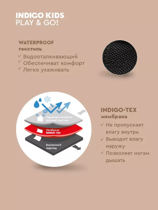 Черный ботинки для мальчика INDIGO KIDS зимние с шерстяной подкладкой и мембраной