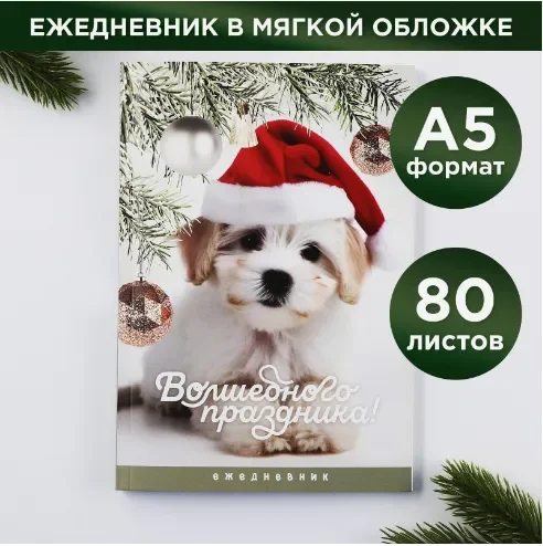 Зеленый ежедневник в тонкой обложке, блокнот, А5, 80 листов, набор из 2 штук