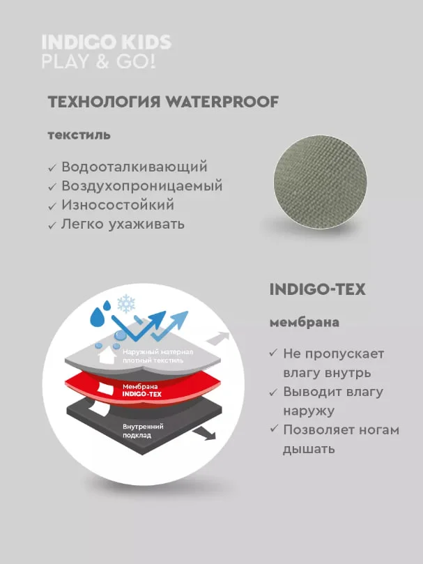 Хаки ботинки для мальчика INDIGO KIDS зимние с шерстяной подкладкой и мембраной