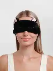 Ночная маска для сна и путешествий с ушками на резинке, плюшевая маска для глаз