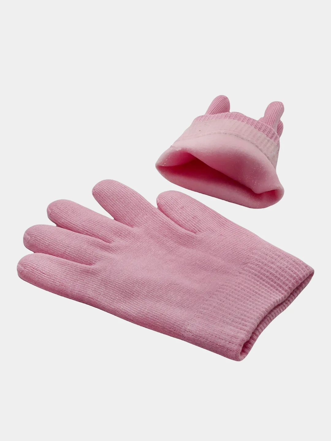 Розовый перчатки гелевые увлажняющие Spa Gel Gloves многоразовые