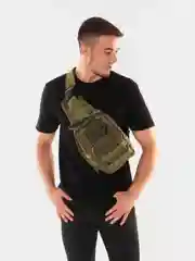 Зеленый сумка тактическая мужская через плечо