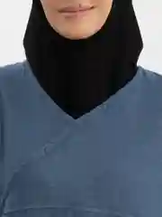 Индиго туника удлиненная женская, льняная
