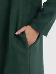 Зеленый туника удлиненная женская, льняная