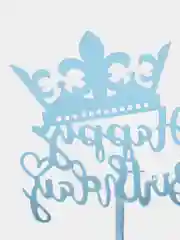 Конфетный топпер на торт с надписью "Happy Birthday" (С Днем рождения), с короной