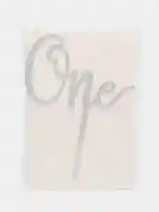 Розовый топпер на торт "One", на годик, акрил