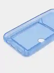 Голубой чехол с карманом для карт для Samsung Galaxy A14, прозрачный, Самсунг Галакси А14