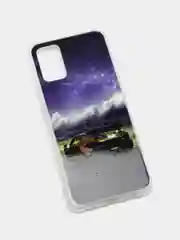 Аметистовый чехол Samsung Galaxy A02s, Самсунг Галакси А02с чехол силиконовый с рисунком