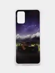 Аметистовый чехол Samsung Galaxy A02s, Самсунг Галакси А02с чехол силиконовый с рисунком