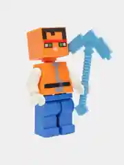 Голубой конструктор MY WORLD с LED подсветкой Майнкрафт (Minecraft), на 451 и 426 деталей