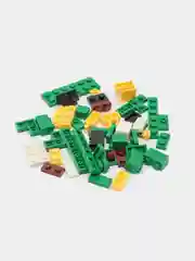 Голубой конструктор MY WORLD с LED подсветкой Майнкрафт (Minecraft), на 451 и 426 деталей