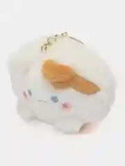 Коричневый мягкий брелок для рюкзака и ключей "Котик"